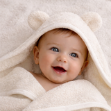 Accappatoio artigianale neonato in cotone biologico