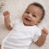 Body neonato in cotone biologico con apertura a kimono